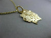 ESTATE 14KT YELLOW GOLD 3D HANDCRAFTED I LOVE YOU FLOWER FLOATING PENDANT #25155