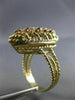 ESTATE LARGE 1.2CT AAA GARNET 14K YELLOW GOLD FILIGREE MARQUISE SHAPE RING 26254