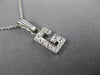 ESTATE .10CT DIAMOND 14KT WHITE GOLD CLASSIC "G" INITIAL PENDANT #MILANO003