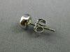 ESTATE .54CT DIAMOND 14K WHITE GOLD CLASSIC BEZEL SOLITAIRE STUD EARRINGS #25788