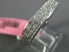 ESTATE 1.14CT PRINCESS DIAMOND 18KT WHITE GOLD 3 ROW INVISIBLE ANNIVERSARY RING