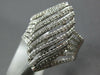 ESTATE LARGE .92CT DIAMOND 14KT WHITE GOLD 3D MULTI ROW MARQUISE SHAPE FUN RING
