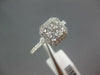 ESTATE .75CT DIAMOND 14KT WHITE GOLD ROUND CLUSTER SQUARE HALO OCTAGON FUN RING