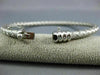 ESTATE 14KT WHITE GOLD 3D CLASSIC MESH WOVEN FLEXIBLE ITALIAN BANGLE BRACELET