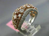 ESTATE 3.73CT DIAMOND 18K WHITE & ROSE GOLD 3D INFINITY WEDDING ANNIVERSARY RING