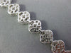 ESTATE WIDE & LONG 5.34CT DIAMOND 18KT WHITE GOLD CLUSTER CLOVER TENNIS BRACELET