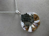 ESTATE LARGE 1.40CT DIAMOND 14KT WHITE GOLD 3D ETOILE HAMMER FLOATING PENDANT