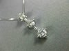ESTATE .75CT DIAMOND 14KT WHITE GOLD 3 STONE PAST PRESENT FUTURE JOURNEY PENDANT