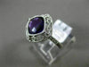 1.74CT DIAMOND & AAA AMETHYST 14KT WHITE GOLD 3D OPEN FILIGREE ETOILE FUN RING