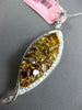 5.58CT WHITE & INTENSE FANCY YELLOW DIAMOND 18K 2 TONE GOLD 3D TEAR DROP PENDANT