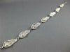 LONG 14KT WHITE GOLD 3D HANDCRAFTED MULTI SLIPPER CINDERELLA FUN BRACELET #27019