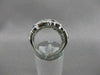ANTIQUE 1.05CTW SAPPHIRE DIAMOND 14KT WHITE GOLD WIDE FILIGREE BAND RING #20399