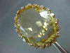 ESTATE EXTRA LARGE 21.10CT DIAMOND & AAA CITRINE 14KT YELLOW GOLD HALO FUN RING