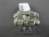 ESTATE WIDE .40CT ROUND DIAMOND 14KT WHITE GOLD 3D CRISS CROSS WOVEN FUN RING