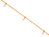 ESTATE .20CT DIAMOND 14KT ROSE GOLD 3D BY THE YARD CHANDELIER FUN BRACELET