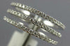 WIDE .36CT DIAMOND 18KT WHITE GOLD 3 ROW SEMI ETERNITY DETACHED ANNIVERSARY RING
