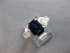 2.35CT DIAMOND & AAA SAPPHIRE 14KT WHITE GOLD EMERALD CUT ENGAGEMENT RING #28161