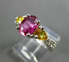 1.95CT DIAMOND & AAA SAPPHIRE & RUBALITE 18K WHITE GOLD 3D ENGAGEMENT RING 27634