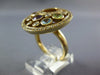 LARGE 1.45CT DIAMOND & AAA MULTI GEM 14KT YELLOW GOLD 3D BEZEL CIRCULAR FUN RING