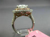 GIA EXTRA LARGE 4.34CT MULTI COLOR DIAMOND 18K 2 TONE GOLD HEART ENGAGEMENT RING