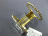ESTATE LARGE .42CT DIAMOND 18KT YELLOW GOLD SEMI ETERNITY 2 ROW FULL FINGER RING