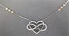 ESTATE .56CT DIAMOND 14KT WHITE & ROSE GOLD BY THE YARD INFINITY HEART NECKLACE