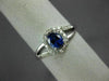 ESTATE .40CT DIAMOND & AAA TANZANITE 14KT WHITE GOLD CLASSIC LOVE KNOT FUN RING