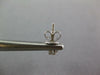 ESTATE SMALL .50CT DIAMOND 14KT WHITE GOLD 3D FLOWER CLUSTER HANGING EARRINGS