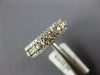 ESTATE WIDE .94CT DIAMOND 14KT 2 TONE GOLD 3D ROUND & BAGUETTE ANNIVERSARY RING