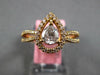 .67CT DIAMOND 18K YELLOW GOLD 3D CLASSIC ROUND & PEAR SHAPE HALO ENGAGEMENT RING