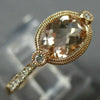 ESTATE 1.62CT DIAMOND & AAA MORGANITE 14KT ROSE GOLD FILIGREE SEMI ETERNITY RING
