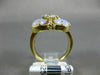 ESTATE WIDE .14CT DIAMOND & AAA OPAL 14K YELLOW GOLD 3D MATTE SHINY 5 STONE RING