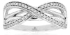 ESTATE .33CT DIAMOND 14KT WHITE GOLD 3D CLASSIC ROUND INFINITY LOVE FUN RING