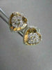 ESTATE 15.37CTW DIAMOND & YELLOW TOPAZ 14K WHITE GOLD FLOWER CLIP EARRINGS !!!