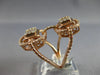 EXTRA LARGE 1.20CT DIAMOND 14KT ROSE GOLD ROUND & BAGUETTE SQUARE LOVE KNOT RING