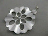 ESTATE LARGE DESIGNER 14K WHITE GOLD ROUND HANGING FLOWER HOOP EARRINGS 50M 2584