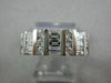 ESTATE .96CTW EMERALD ROUND DIAMOND WEDDING ANNIVERSARY 14K GOLD RING 6.5M 10893