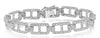 1.40CT DIAMOND 14KT WHITE GOLD 3D FILIGREE SQUARE RECTANGULAR ETERNITY BRACELET