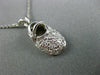 ESTATE .32CT DIAMOND 14KT WHITE GOLD HANDCRAFTED BABY GIRL SHOE PENDANT #21946