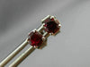 ESTATE .60CT AAA RUBY 14KT WHITE GOLD 3D CLASSIC SOLITAIRE ROUND STUD EARRINGS