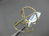 ESTATE LARGE .58CT ROUND DIAMOND 18KT YELLOW GOLD 3D OPEN X DESIGN FUN LOVE RING