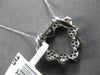 .50CT DIAMOND 14KT WHITE GOLD 3D MULTI FLOWER HEART SHAPE LOVE FLOATING PENDANT