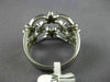 ESTATE WIDE .46CT DIAMOND 14K WHITE GOLD MULTI FLOWER BUTTERFLY ANNIVERSARY RING
