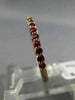 ESTATE .43CT RUBY 14KT ROSE GOLD CLASSIC SEMI ETERNITY WEDDING ANNIVERSARY RING