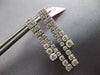 ESTATE LARGE 2.30CT DIAMOND 14KT WHITE GOLD 3D JOURNEY DOUBLE BAR FUN HANGING EARRINGS