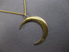 ESTATE LARGE .23CT DIAMOND 18KT YELLOW GOLD 3D ETOILE MOON FLOATING PENDANT