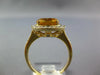 LARGE 2.87CT DIAMOND & AAA YELLOW TOPAZ 14K YELLOW GOLD ROUND HALO FILIGREE RING