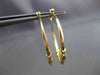 ESTATE 14K YELLOW GOLD 3D CLASSIC MILGRAIN ROMANTIC KISSING HOOP EARRINGS #24352