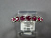 .57CT AAA RUBY 14KT WHITE GOLD 3D ROUND FILIGREE SEMI ETERNITY ANNIVERSARY RING
