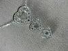 ESTATE 1.15CT DIAMOND 14KT WHITE GOLD 3D CLASSIC HEART JOURNEY PENDANT #18355